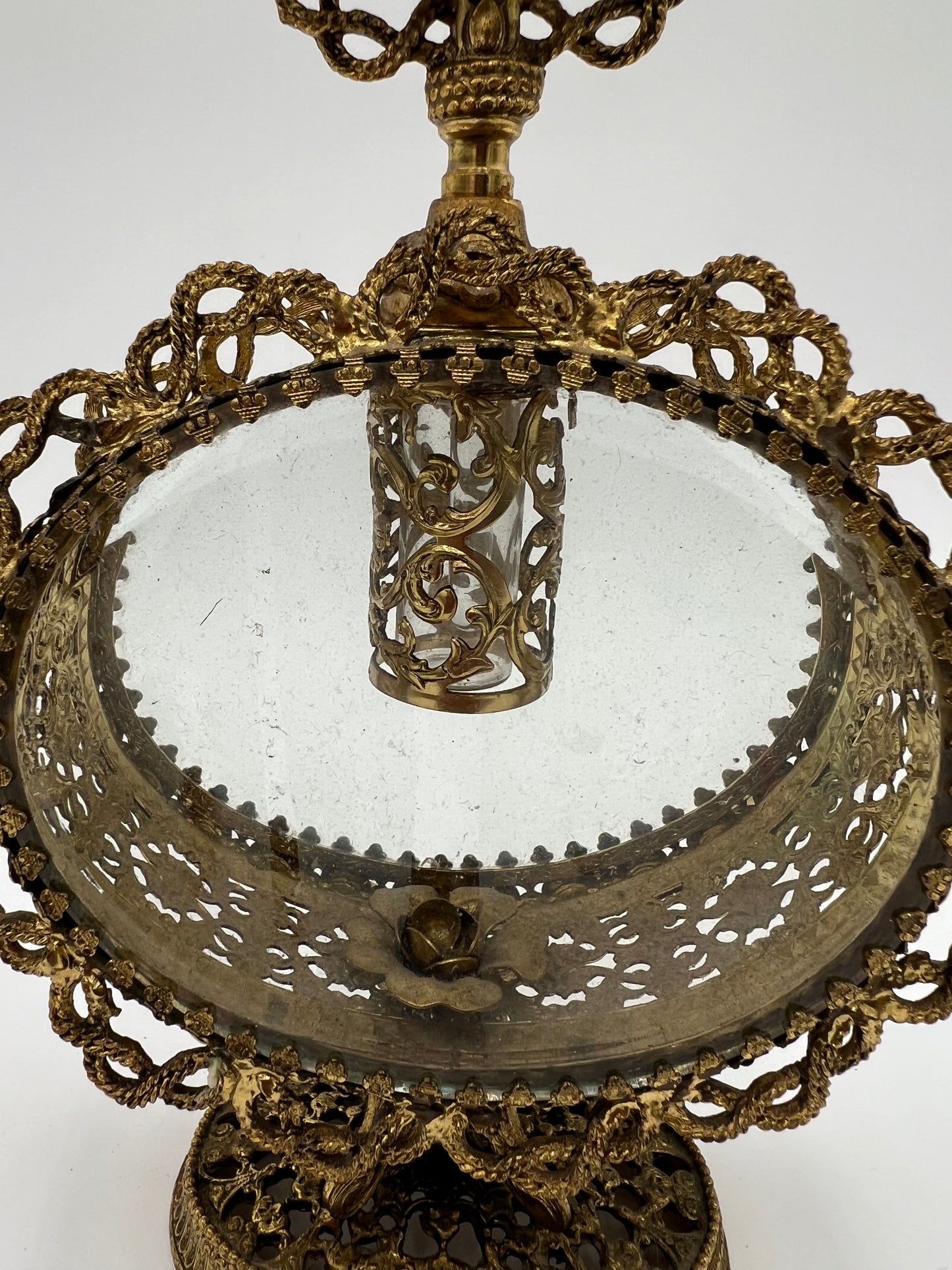 Ormolu Perfume Bottle with Gold Filagree