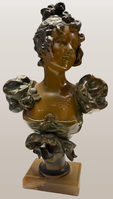 Antique Art Nouveau Victorian Bust