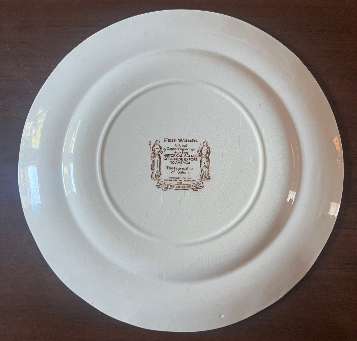 Alfred Meakin Fair Winds "The Friendship Of Salem" Vintage Dinner Plate