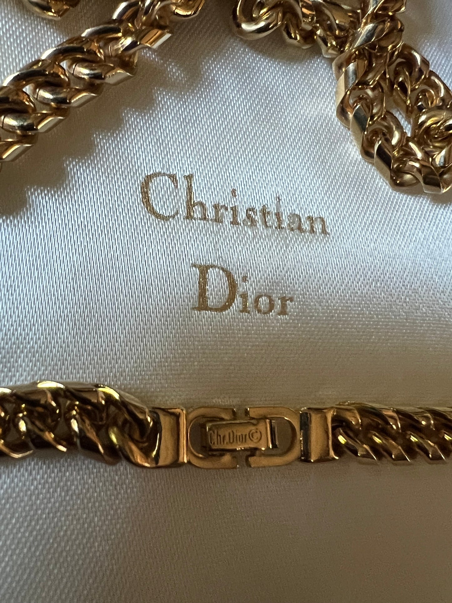 Vintage Christian Dior Gold-Plated Cuban Link Necklace