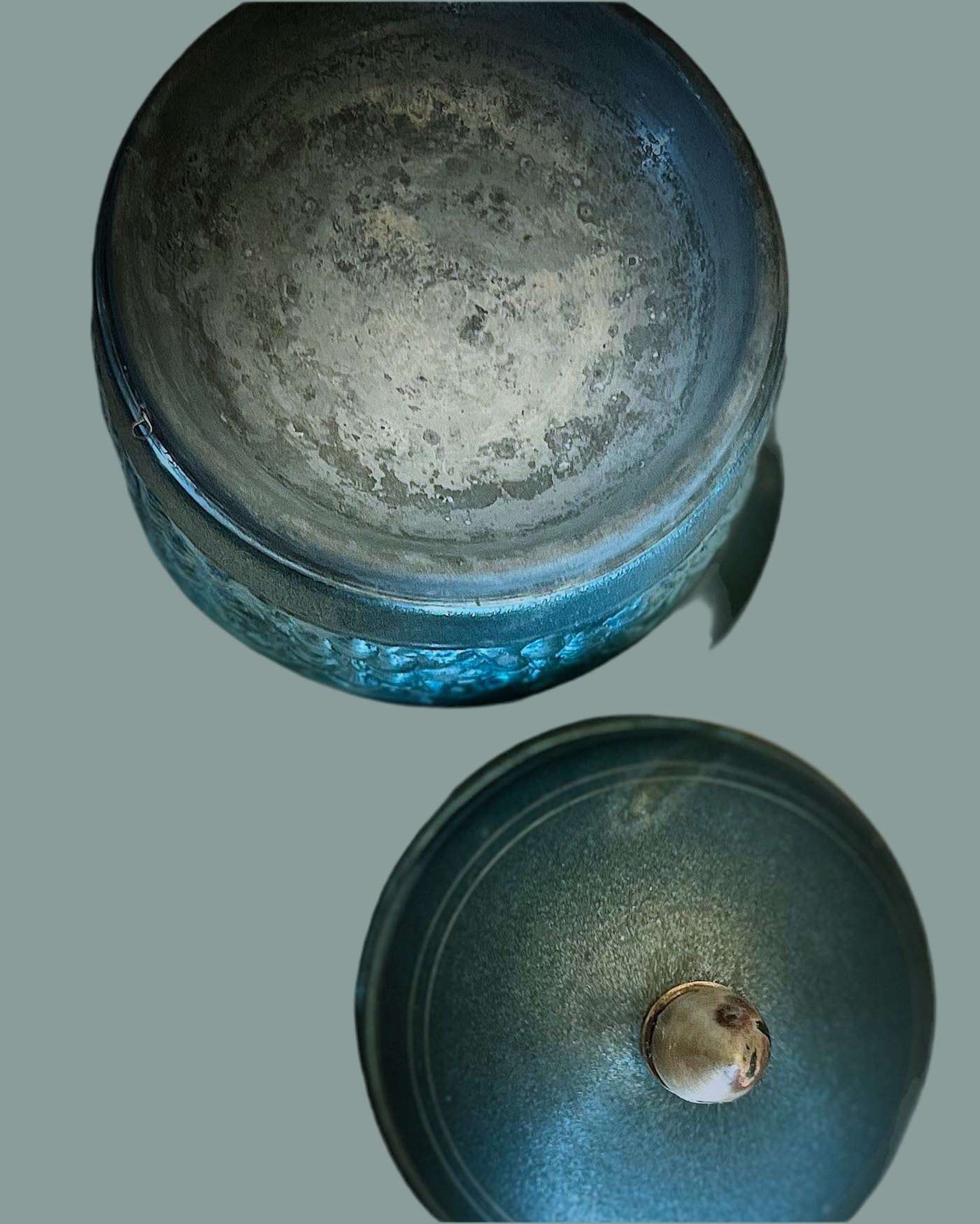 Blue Aluminum Music Powder Box