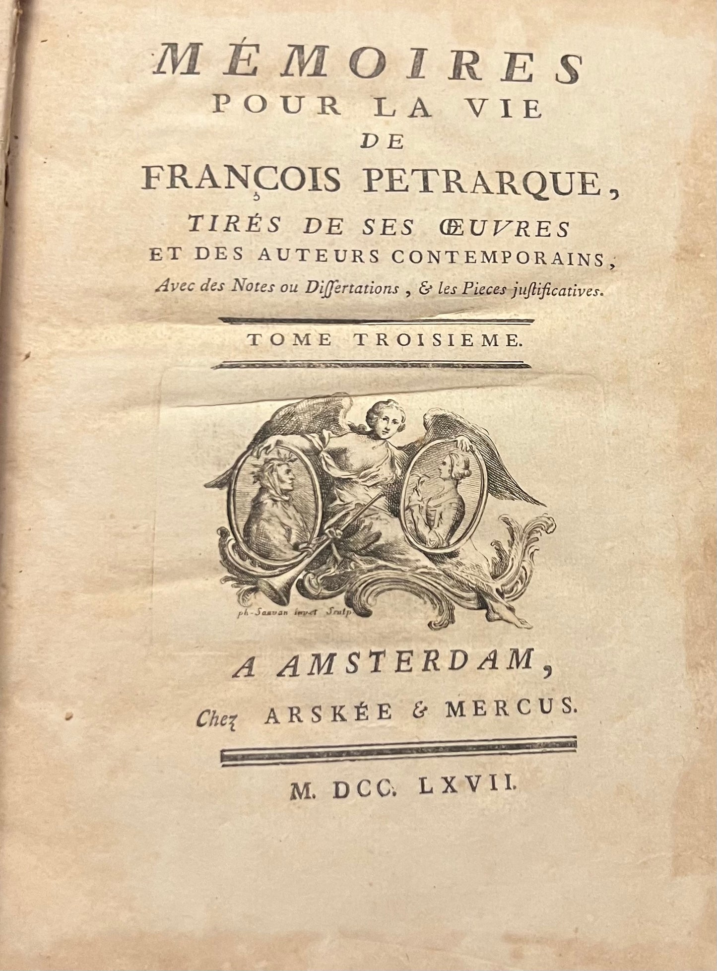 Memoires De Pour La Vie De Francios Petrarque (1764), VOL III