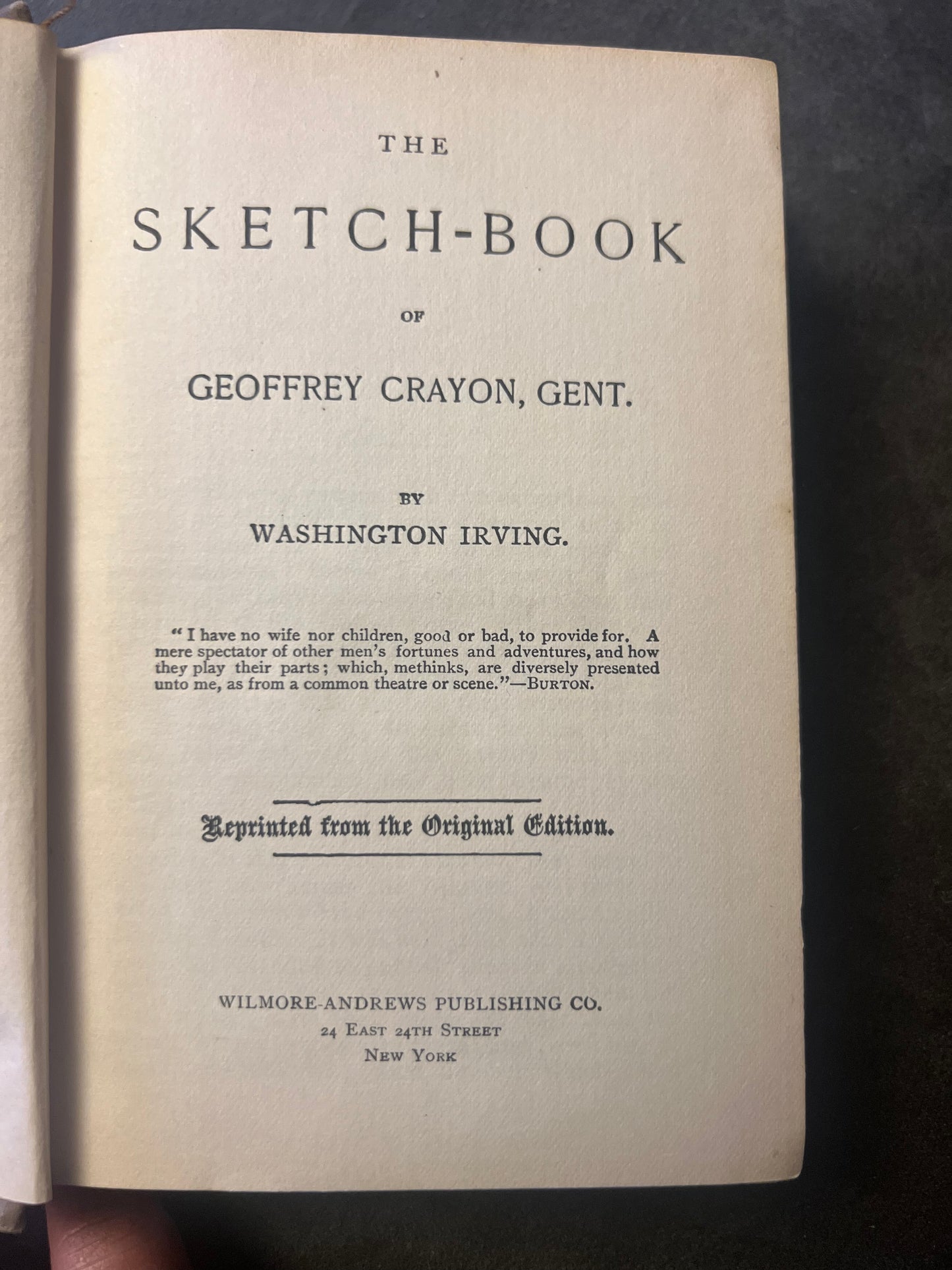 The Sketch Book of Geoggrey Crayon, Gent. (Mayflower Series) (1848), By: Washington Irving