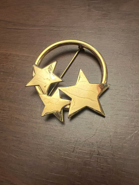 Gold-Toned Star Brooch