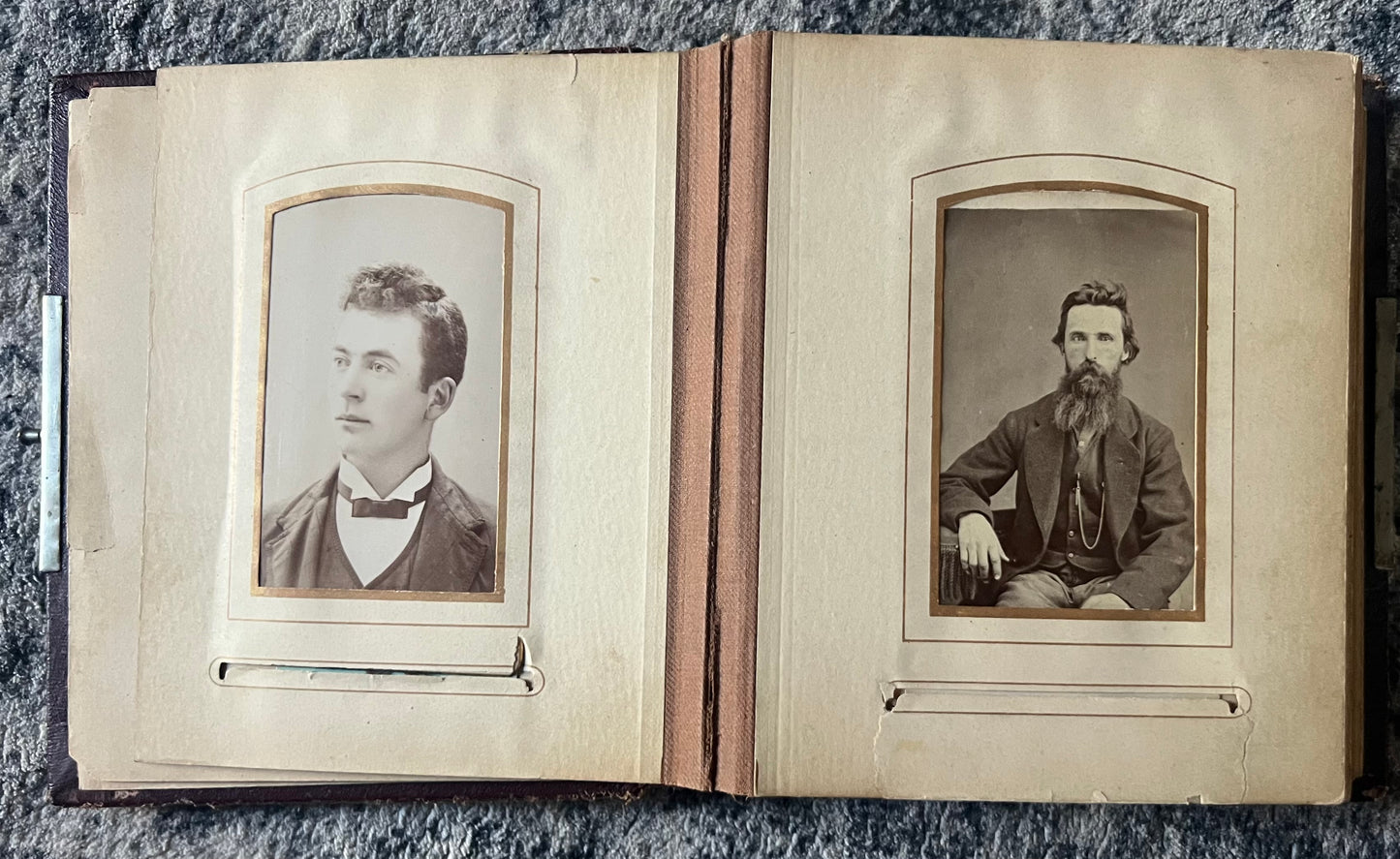 Antique Victorian Photo Album – 1888 – With Tintypes & Collector Cards