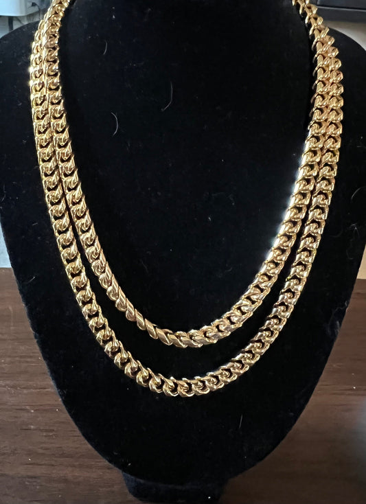 Vintage Christian Dior Gold-Plated Cuban Link Necklace
