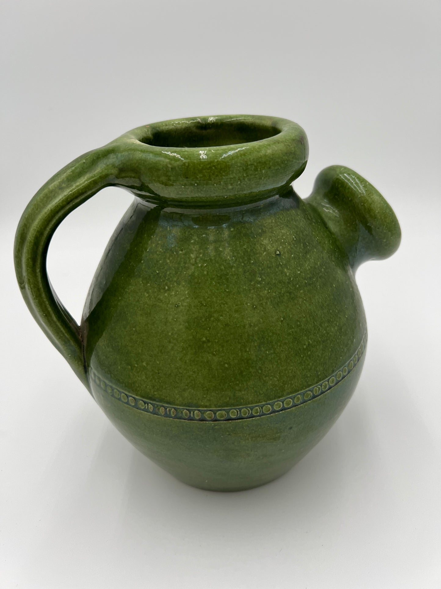 Portuguese Green Pottery Pitcher