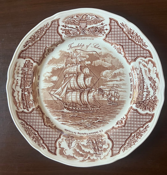 Alfred Meakin Fair Winds "The Friendship Of Salem" Vintage Dinner Plate
