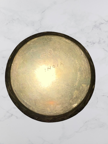 Solid Brass Etched Floral Flower Vases