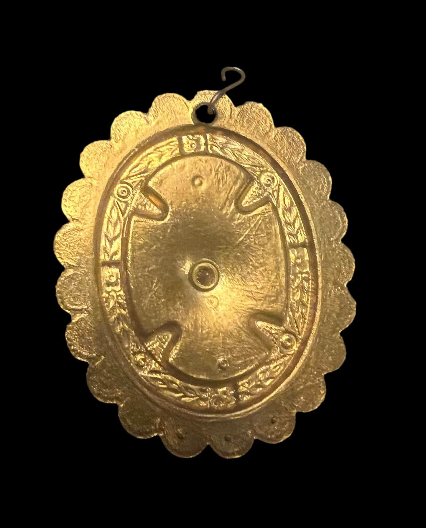 Gold-Tone Filagree Flower Pendant