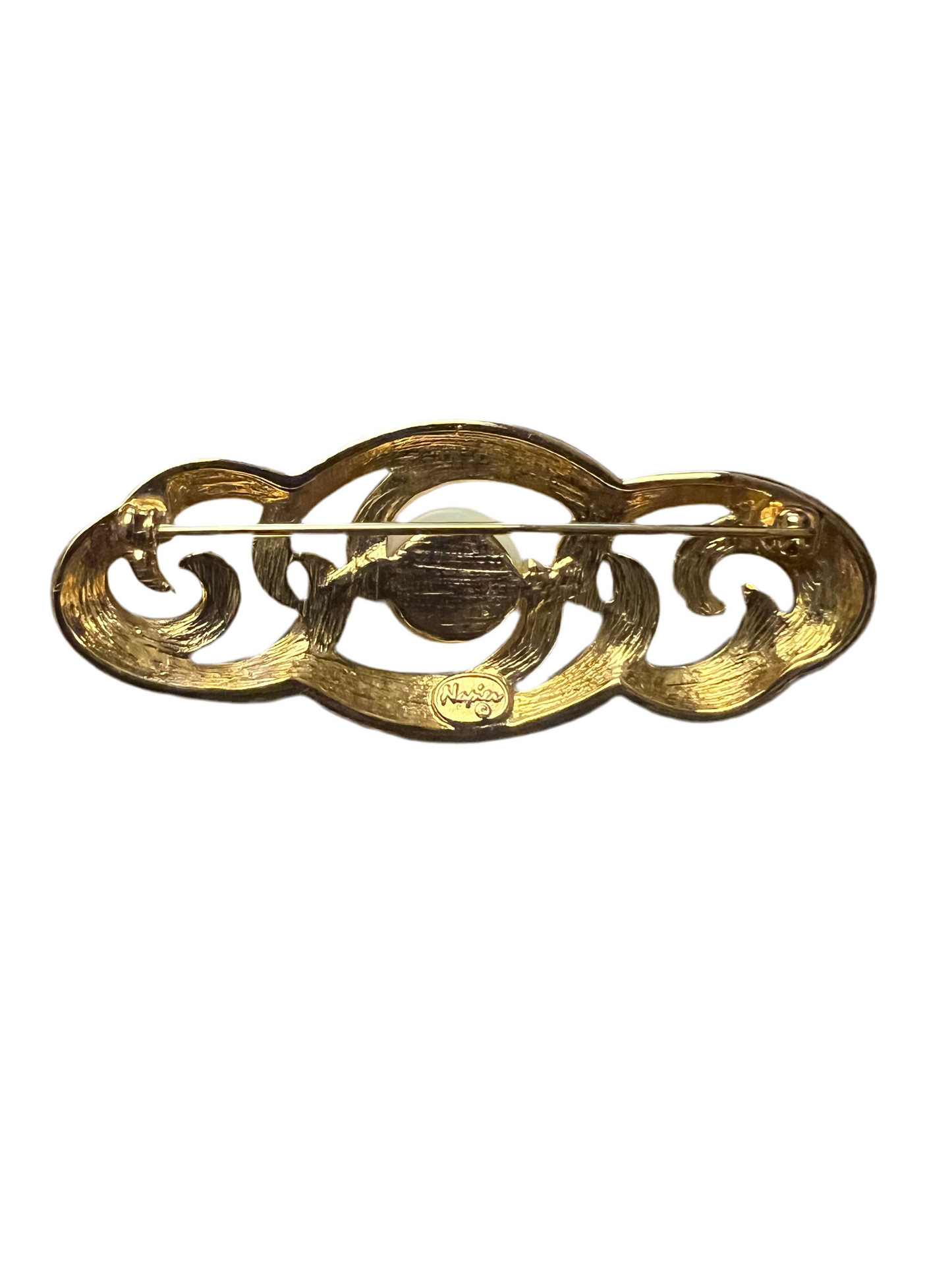 Napier Gold-Tone Faux Pearl Brooch