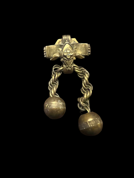 Victorian Brass Tassel Brooch