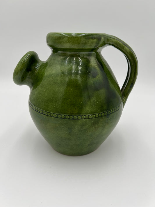 Portuguese Green Pottery Pitcher