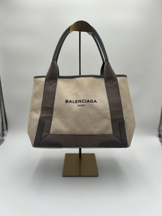 Balenciaga Canvas Grey Cabas Tote Bag