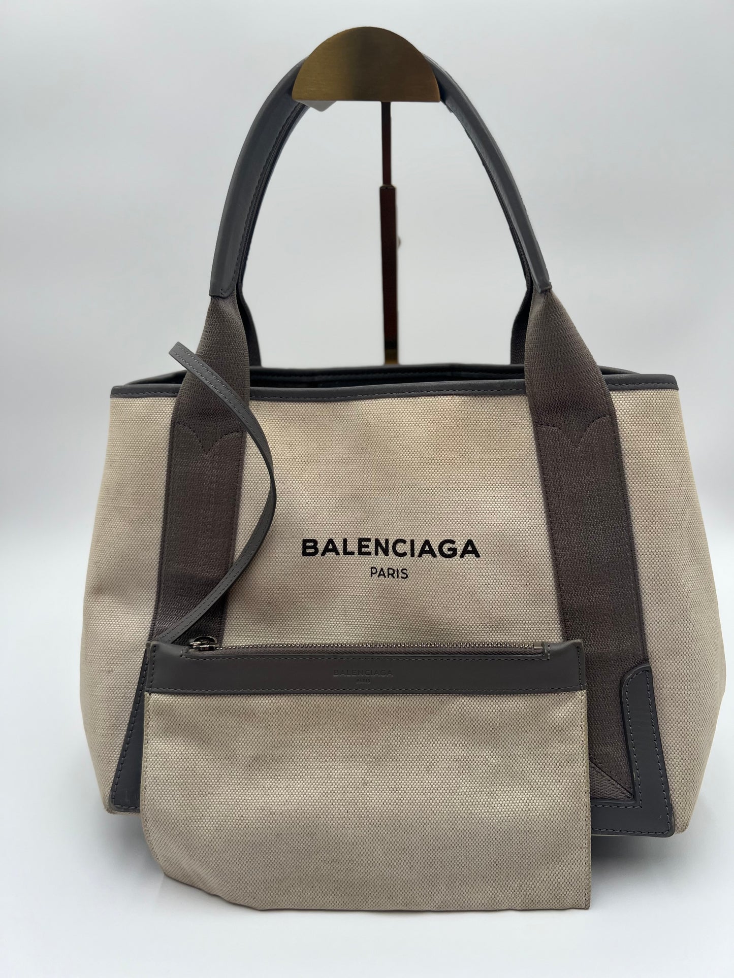 Balenciaga Canvas Grey Cabas Tote Bag