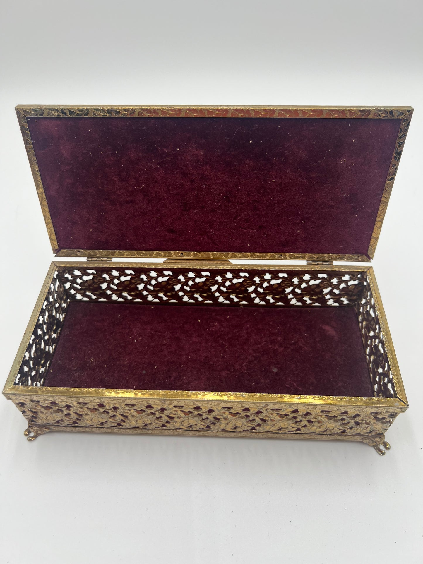 Mid-Century Gold Mirrored Casket Box