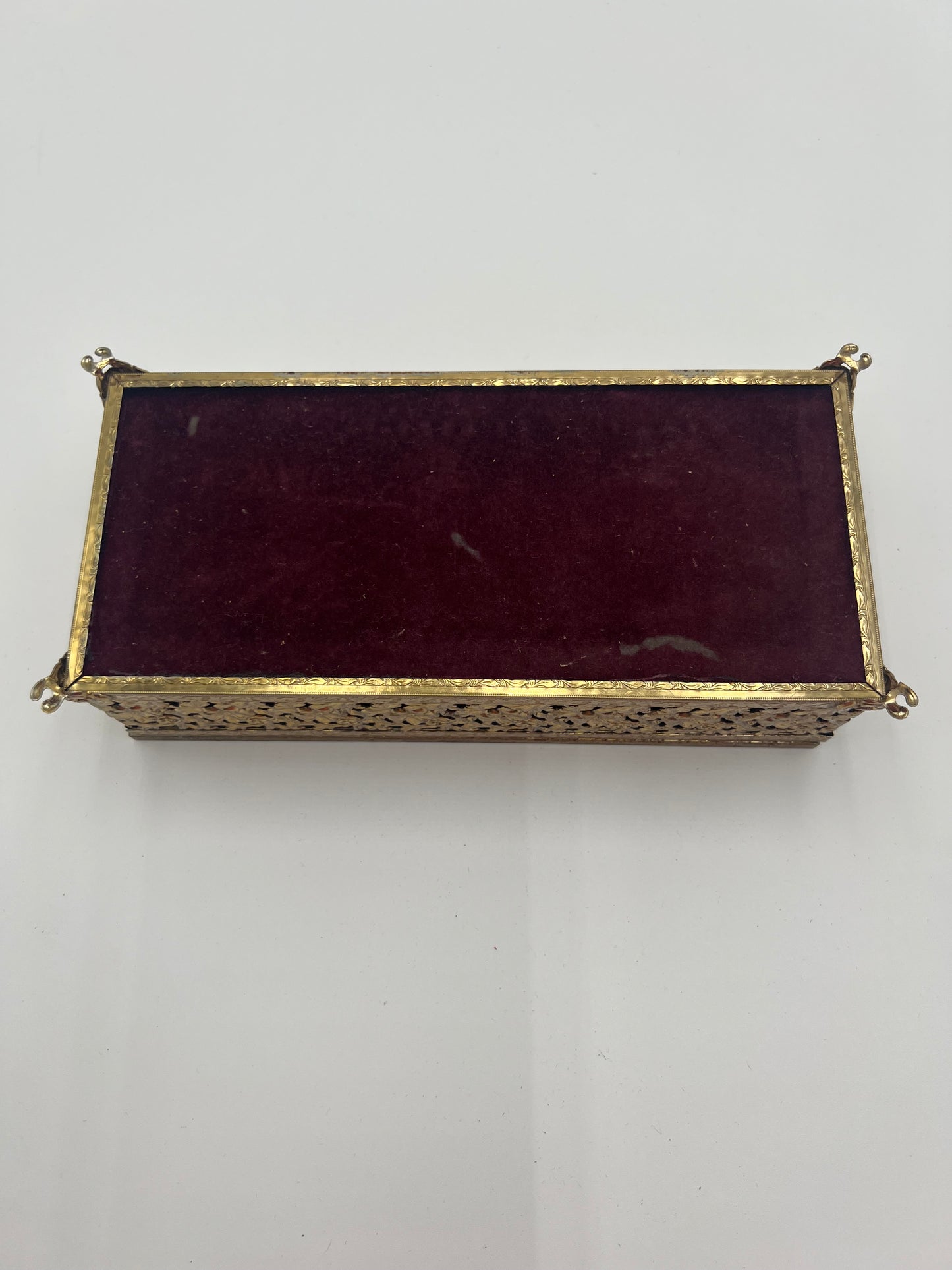 Mid-Century Gold Mirrored Casket Box