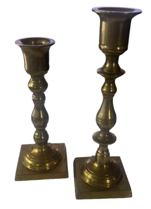 Vintage Brass Candle Holders – Set of 2